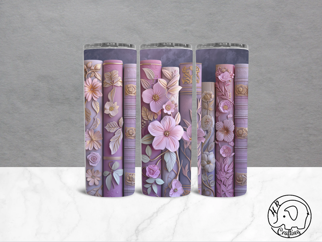 Purple Floral Book Shelf