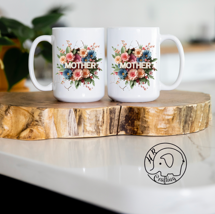 3D Mother Floral Mug