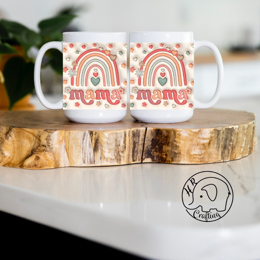 3D Rainbow Mama Mug